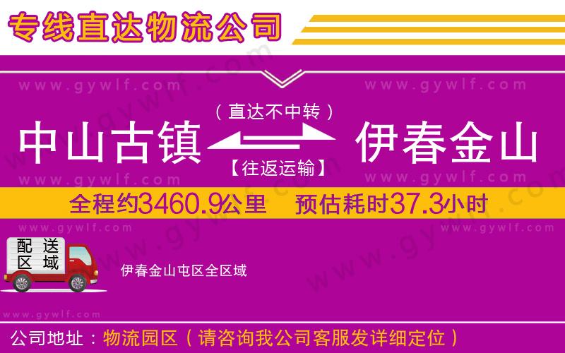 中山古鎮(zhèn)到伊春金山屯區(qū)物流公司
