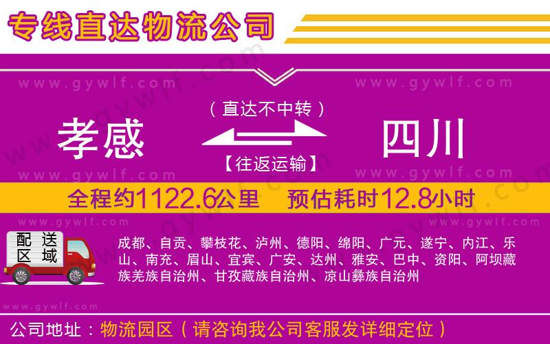 孝感到四川物流公司