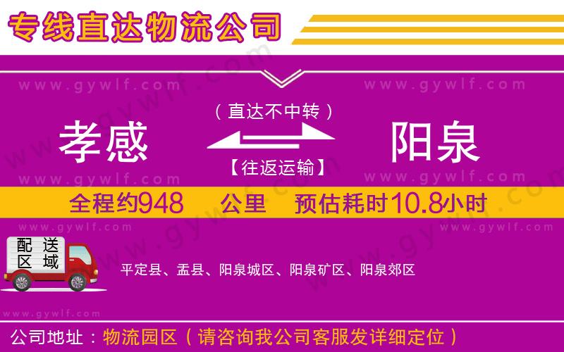 孝感到陽(yáng)泉物流公司