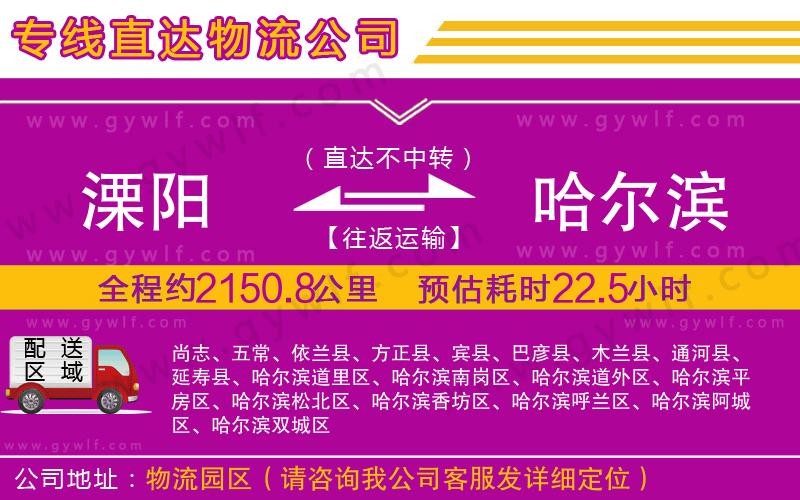 溧陽(yáng)到哈爾濱物流公司