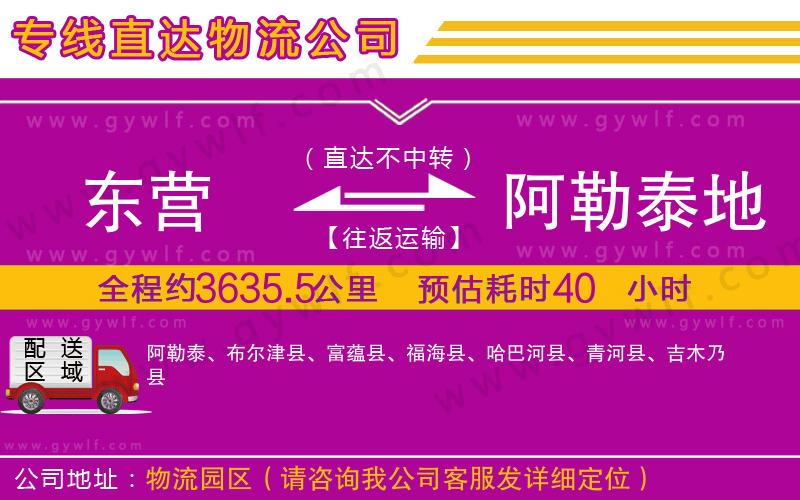 東營到阿勒泰地區(qū)物流公司