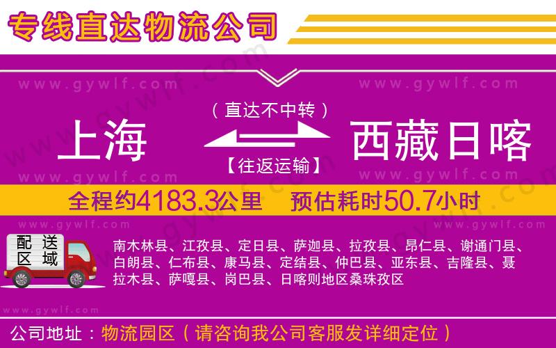 上海到西藏日喀則地區(qū)貨運(yùn)專線