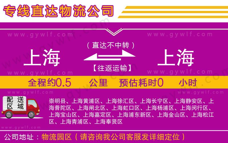 上海到上海物流專線