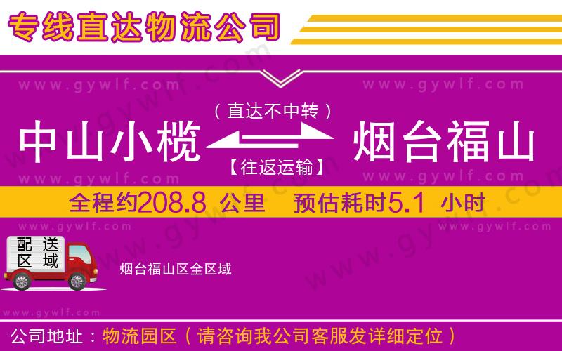 中山小欖到煙臺(tái)福山區(qū)物流公司