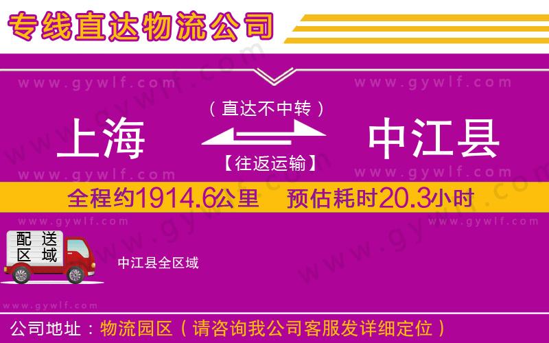 上海到中江縣貨運(yùn)公司