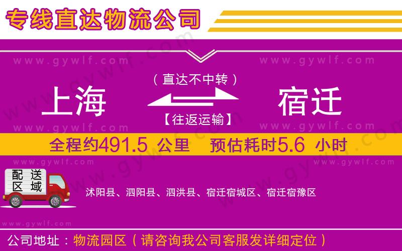 上海到宿遷物流專線