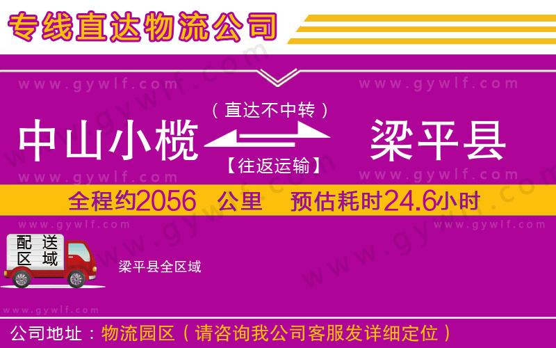 中山小欖到梁平縣物流公司