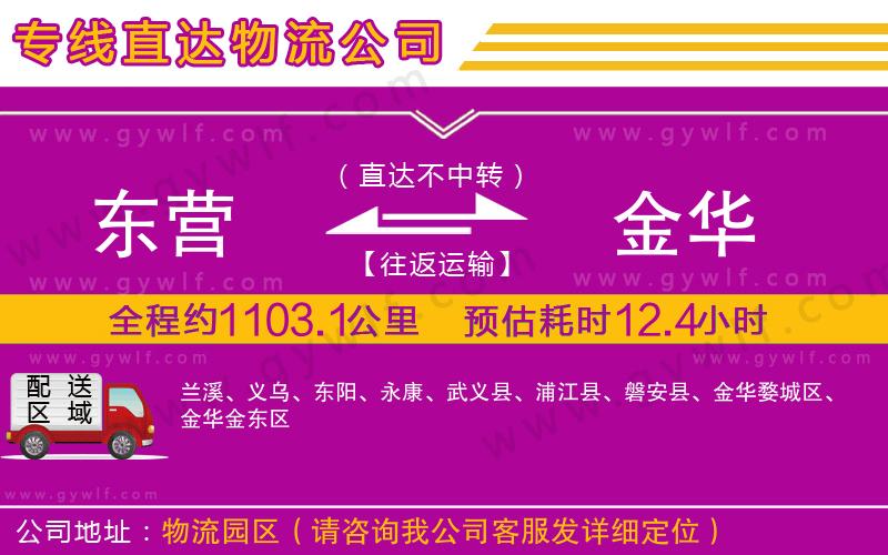 東營(yíng)到金華物流公司