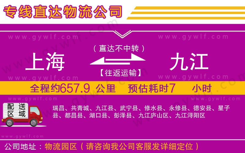 上海到九江貨運(yùn)公司