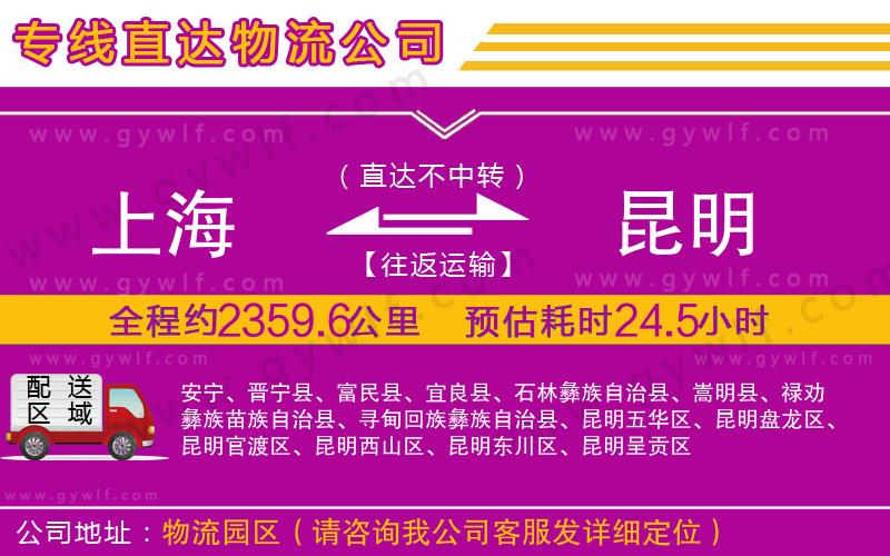 上海到昆明物流專(zhuān)線