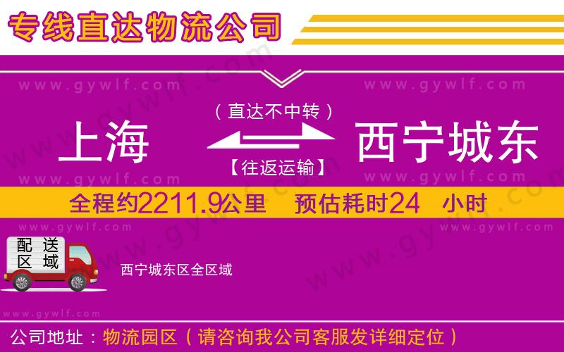 上海到西寧城東區(qū)物流專線