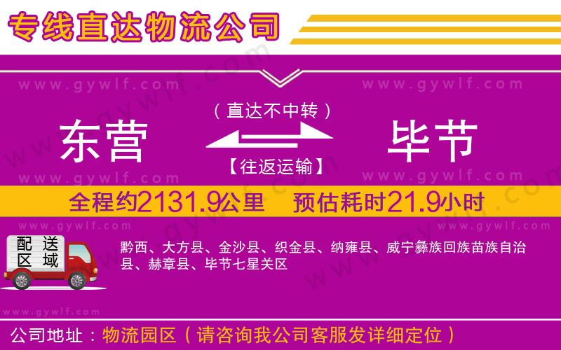 東營(yíng)到畢節(jié)物流公司