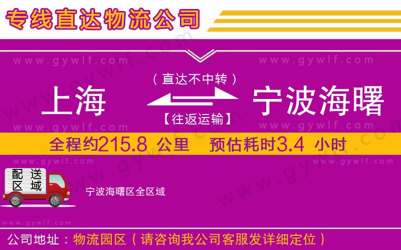 上海到寧波海曙區(qū)物流專(zhuān)線