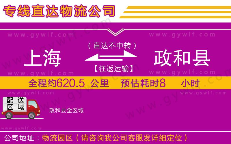 上海到政和縣貨運(yùn)專線