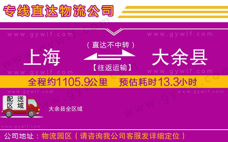 上海到大余縣貨運(yùn)專線