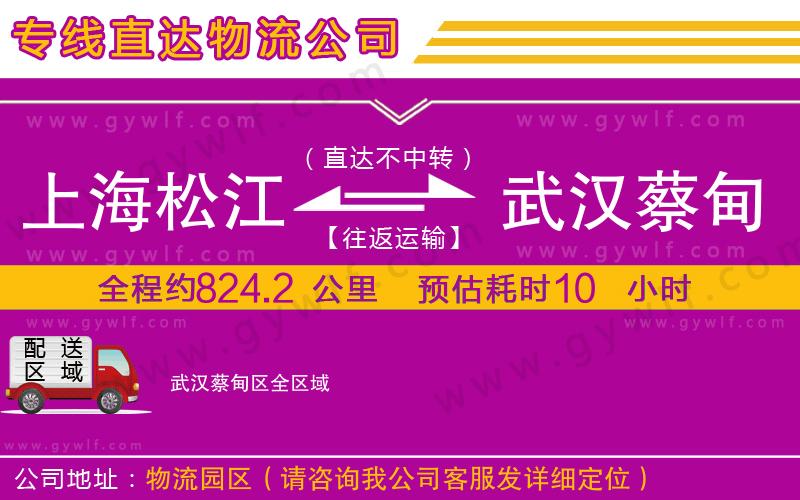 上海松江區(qū)到武漢蔡甸區(qū)物流公司