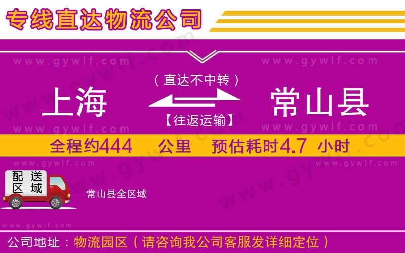 上海到常山縣貨運公司