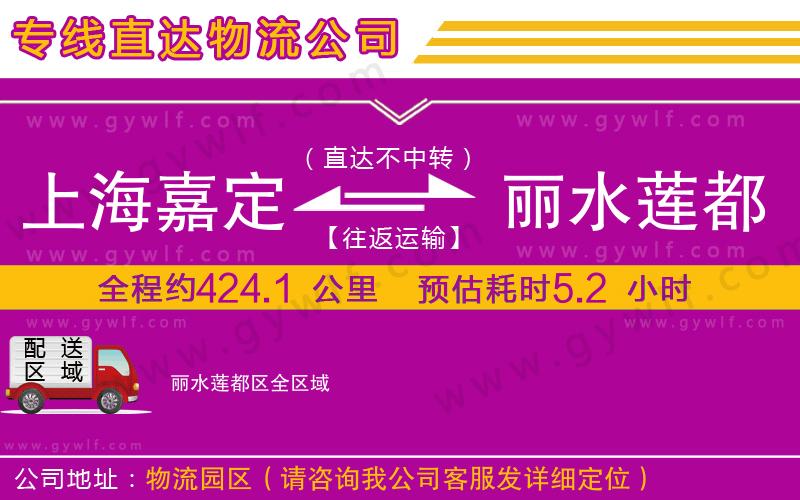 上海嘉定區(qū)到麗水蓮都區(qū)物流公司