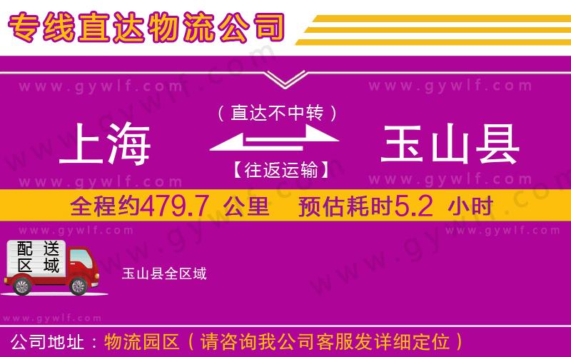 上海到玉山縣貨運公司