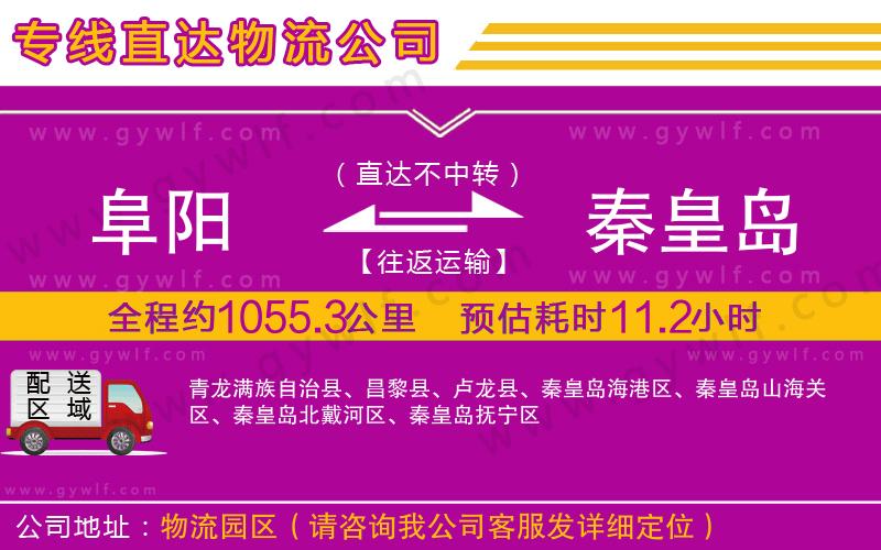 阜陽(yáng)到秦皇島物流公司