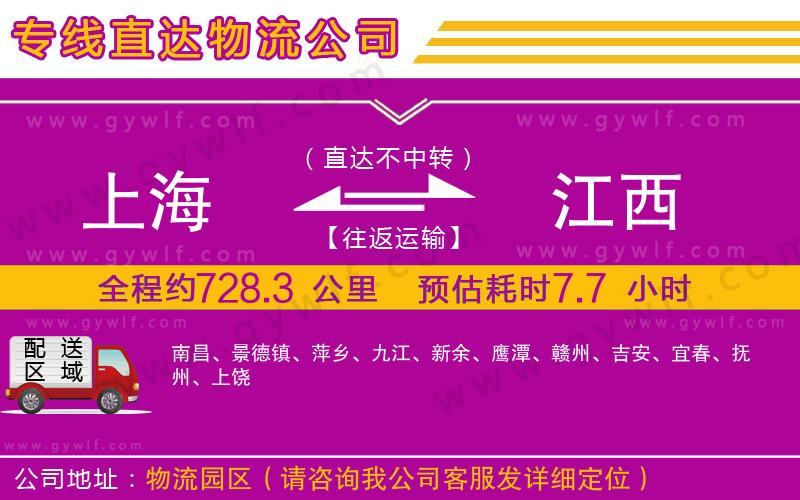 上海到江西貨運公司