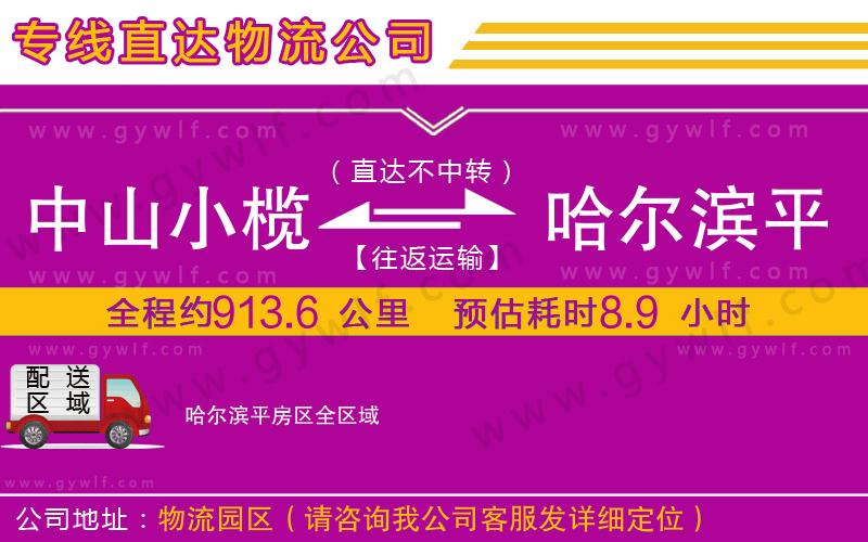 中山小欖到哈爾濱平房區(qū)物流公司