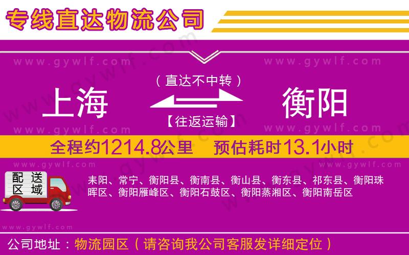 上海到衡陽貨運(yùn)專線