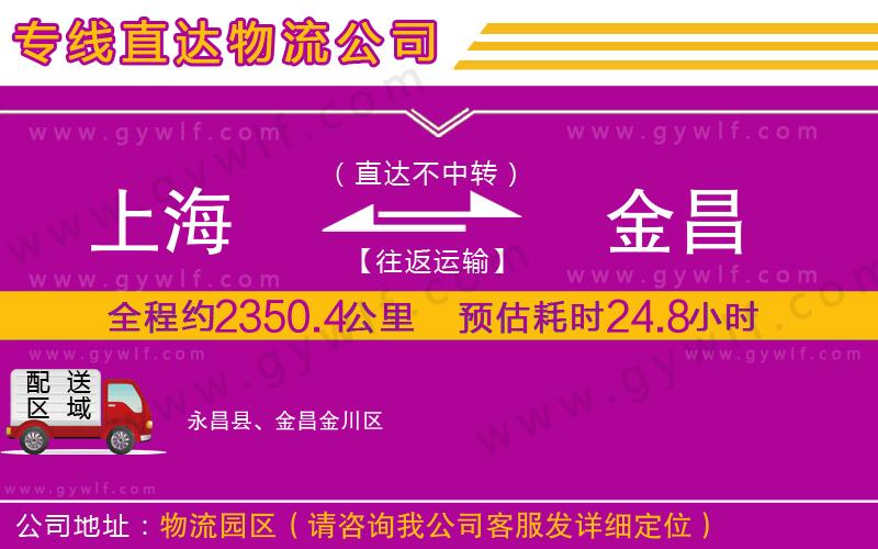 上海到金昌貨運(yùn)專線