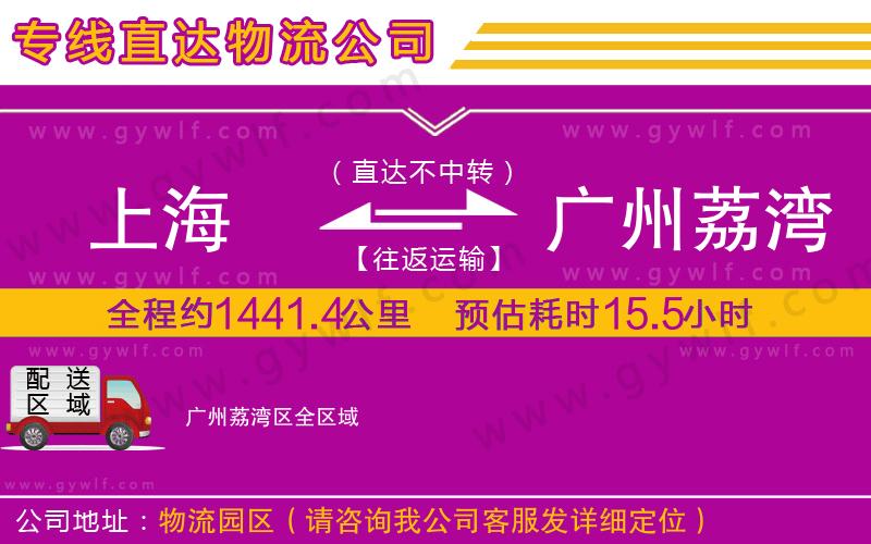上海到廣州荔灣區(qū)貨運(yùn)專線
