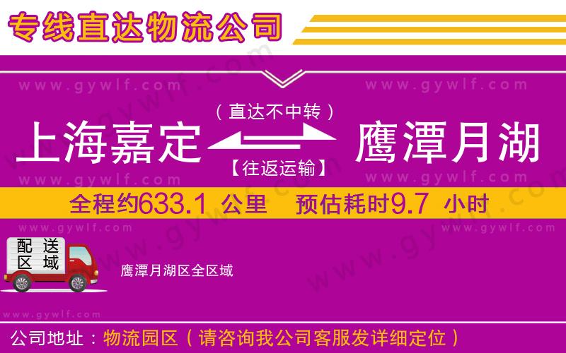 上海嘉定區(qū)到鷹潭月湖區(qū)物流公司