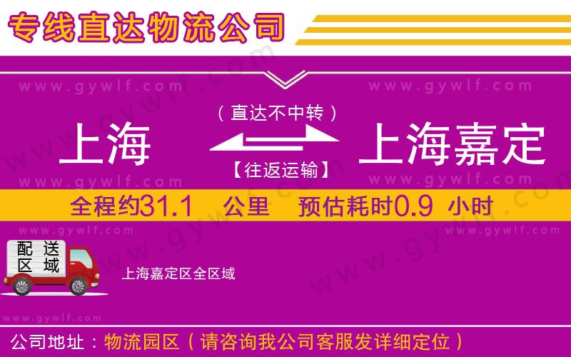 上海到上海嘉定區(qū)貨運公司