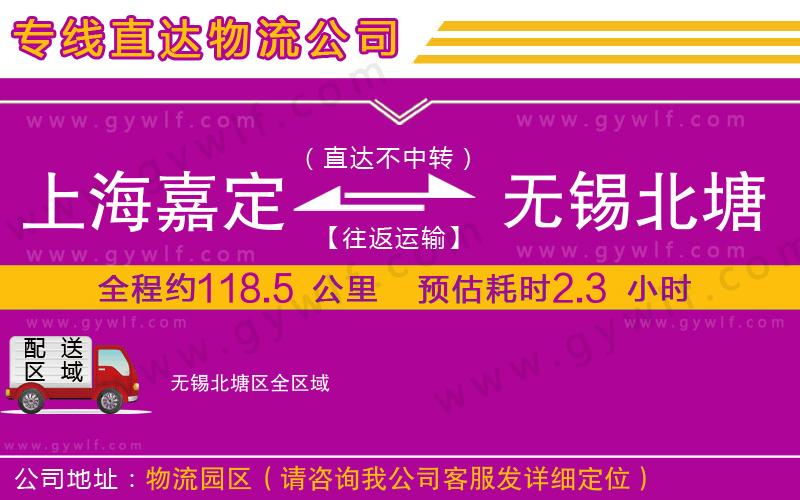 上海嘉定區(qū)到無錫北塘區(qū)物流公司