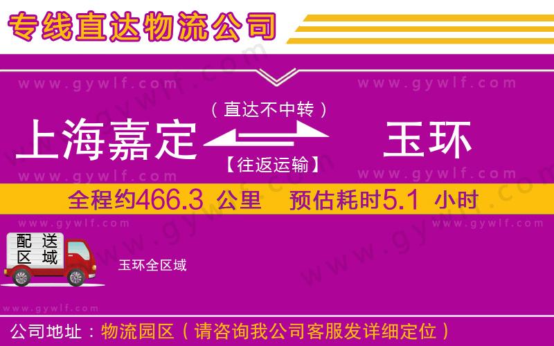 上海嘉定區(qū)到玉環(huán)物流公司