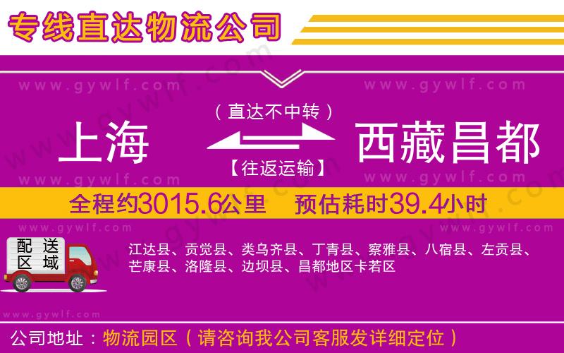 上海到西藏昌都地區(qū)貨運(yùn)公司