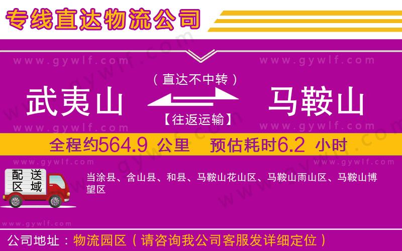 武夷山到馬鞍山物流公司