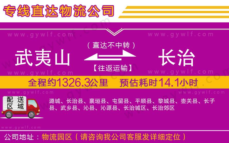 武夷山到長(zhǎng)治物流公司