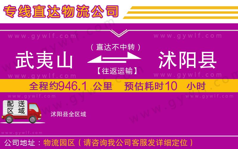 武夷山到沭陽縣物流公司