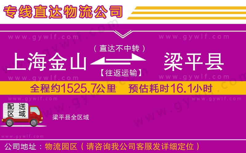 上海金山區(qū)到梁平縣物流公司