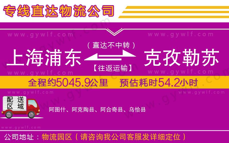 上海浦東區(qū)到克孜勒蘇柯爾克孜自治州物流公司