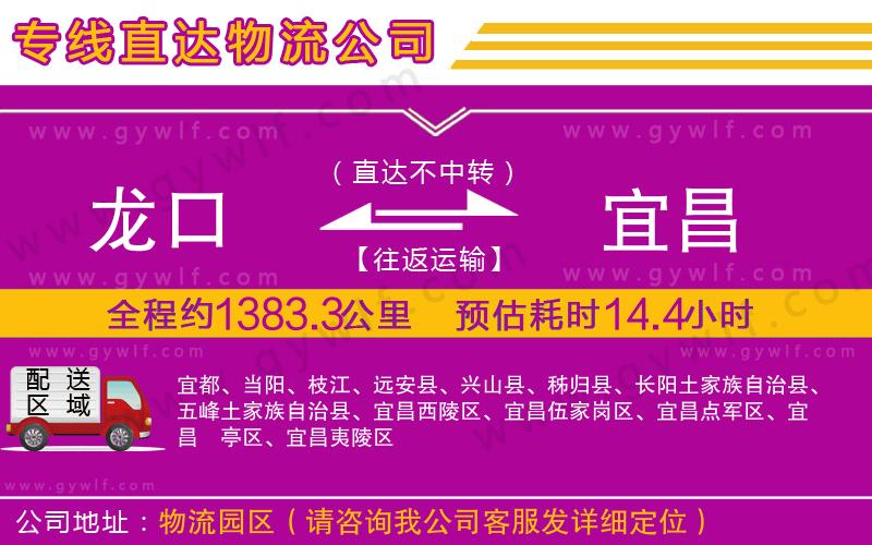 龍口到宜昌物流公司