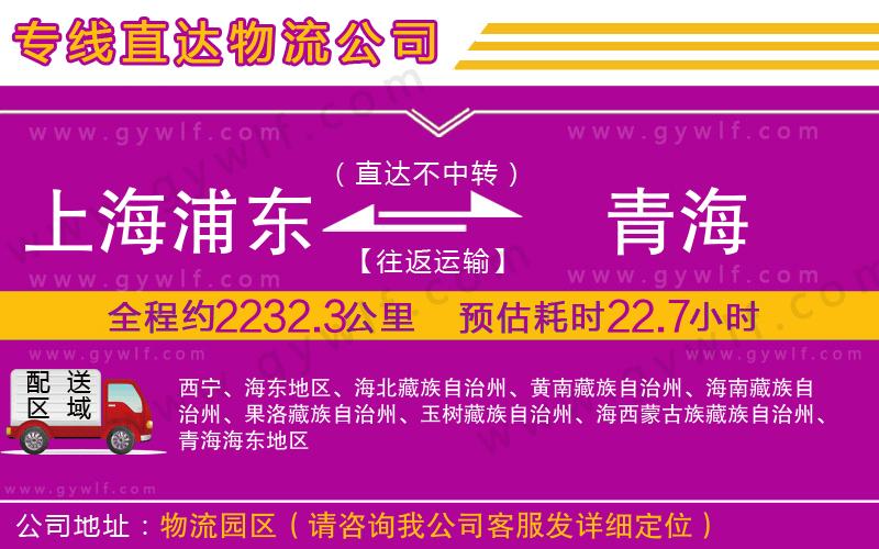 上海浦東區(qū)到青海物流公司
