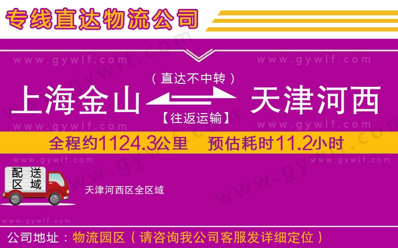 上海金山區(qū)到天津河西區(qū)物流公司