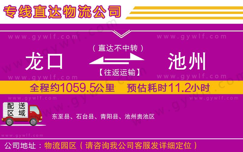 龍口到池州物流公司