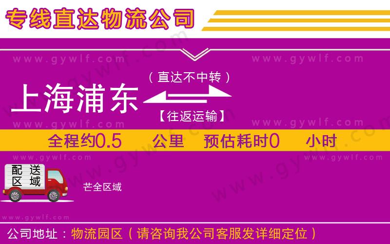 上海浦東區(qū)到芒物流公司