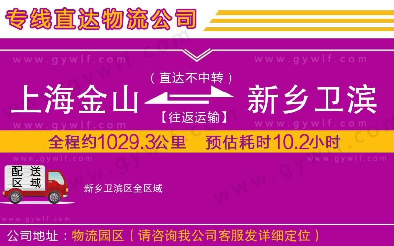 上海金山區(qū)到新鄉(xiāng)衛(wèi)濱區(qū)物流公司