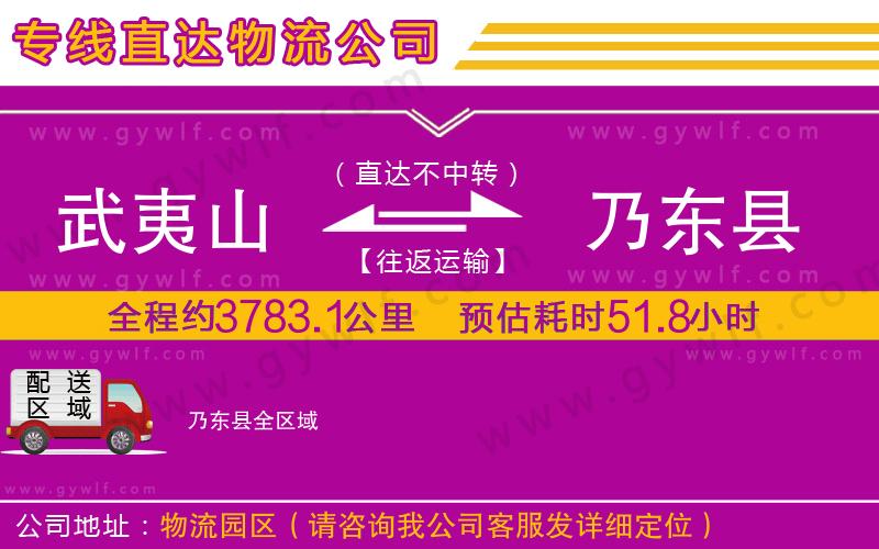 武夷山到乃東縣物流公司
