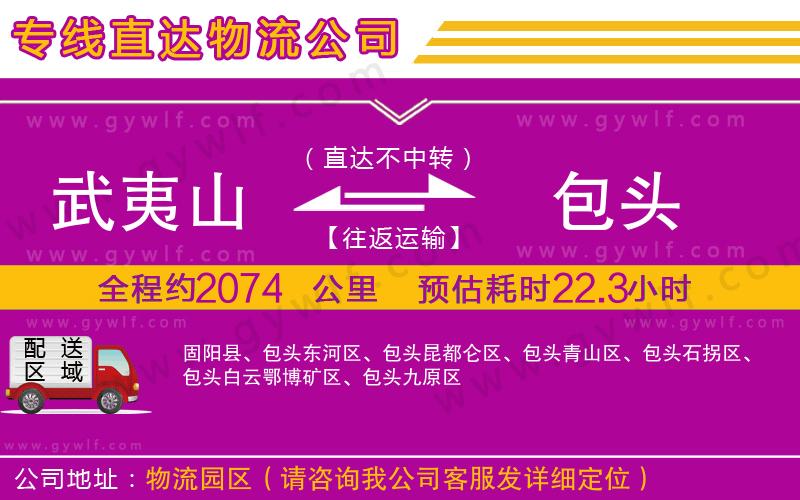 武夷山到包頭物流公司