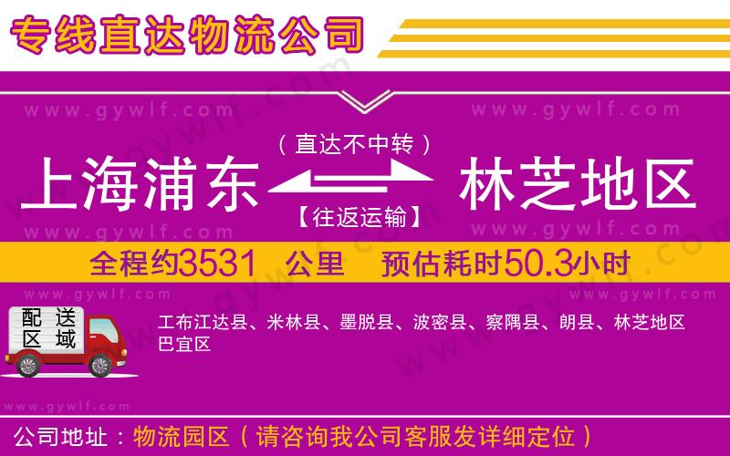 上海浦東區(qū)到林芝地區(qū)物流公司