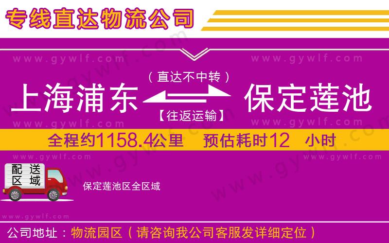 上海浦東區(qū)到保定蓮池區(qū)物流公司