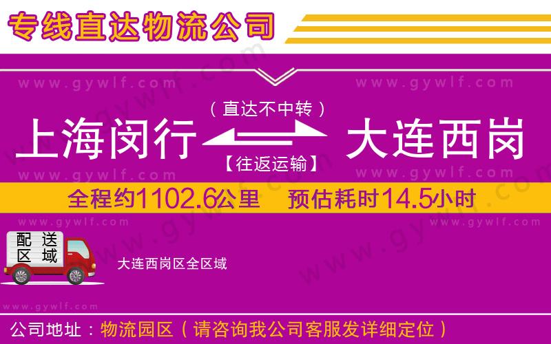 上海閔行區(qū)到大連西崗區(qū)物流公司